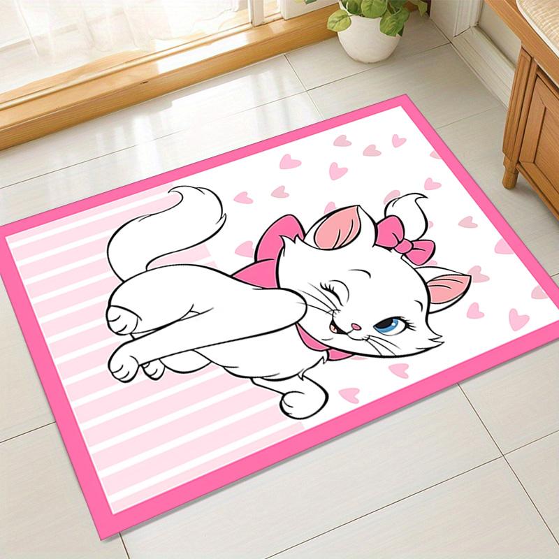 Pink Heart Aristocat Carpet For Playroom Bedroom Living Room Sofa Home Decorkids Game Area Rug Nonslip Floor Mat