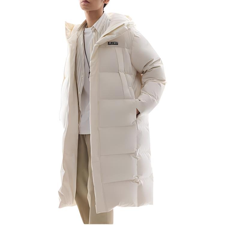 Anta Pioneer Series Casual Comfortable Warm Down Jacket Men Outerwear Ivory-White 952448904-2