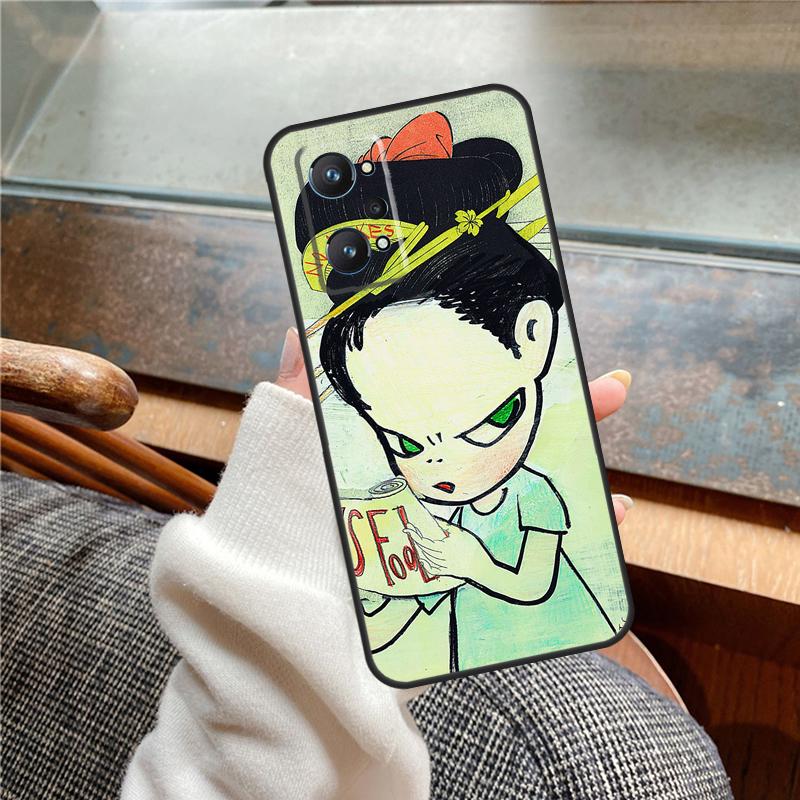 Cartoon Aesthetic Yoshitomo Nara Case For Realme 11 12 13 14 Pro Plus C53 C55 C51 C25 C63 C61 C65 C67 C71 C75 GT6 GT7 15 Pro