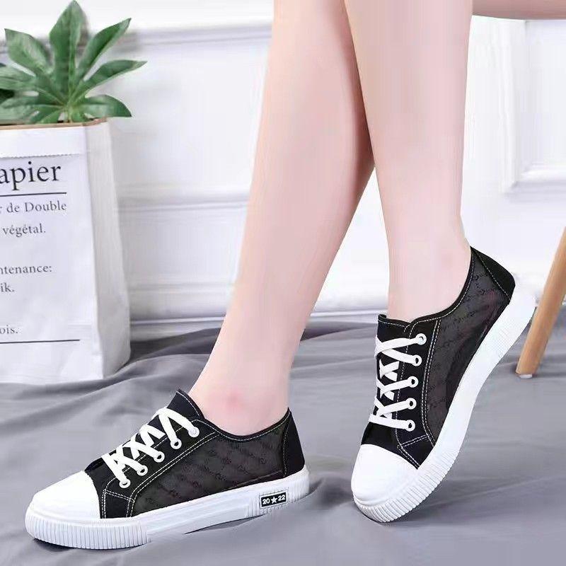 Summer New Mesh Shoes for Women Breathable Mesh Canvas Shoes Women's Versatile Board Shoes