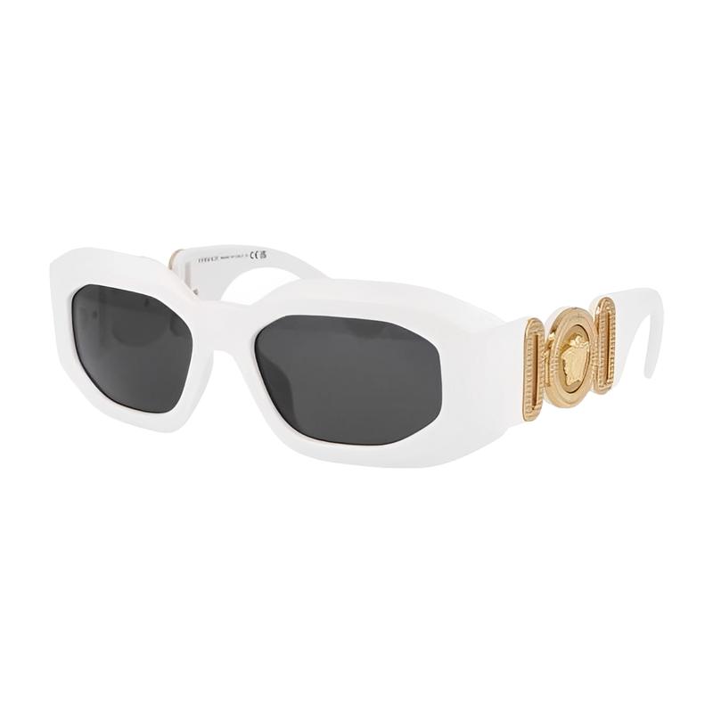 Versace Fashionable and Versatile Irregular Sunglasses Men's White 4131852 0VE4425U31487-White 53 - Glasses Case