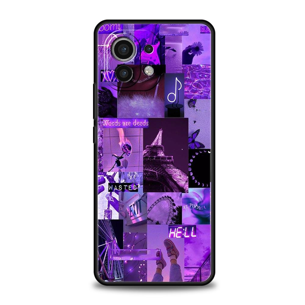 Infinity On Purple Phone Case For Xiaomi 13 12 11 Lite 12T 11T 10T 9T Mi Poco X5 M4 M3 X4 X3 Pro F5 F4 F3 GT 5G Black Cover
