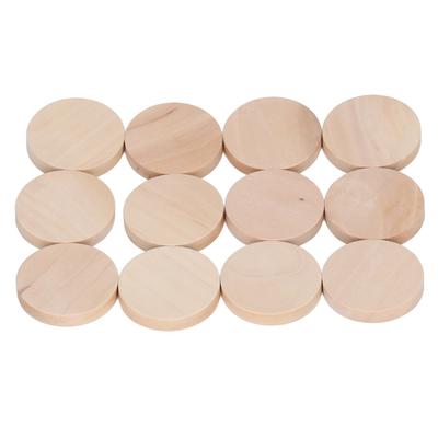 50PCS Round Wooden Circles Unfinished Surface 1.2 Inch Diameter Wood Slices 5mm Thick Wood Wood Cutouts DIY Projects
