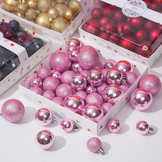 Yousheng 44 Pcs Christmas Balls Ornaments Shatterproof Plastic Baubles Xmas Tree Hanging Decoration for Holiday Party Wedding Decor