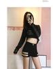 2025 Sexy Cutout High-Waist Plus Size Pole Dance Shorts Women's Summer Hot Pants