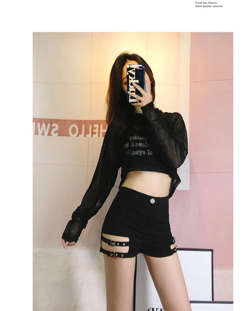 2025 Sexy Cutout High-Waist Plus Size Pole Dance Shorts Women's Summer Hot Pants