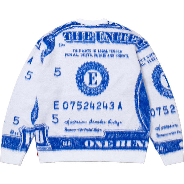 Supreme Money Sweater White