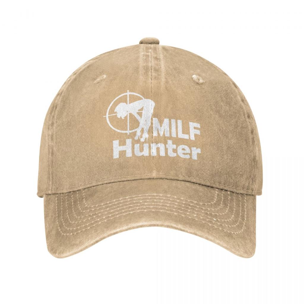 Milf Hunter Unisex Women Baseball Caps Distressed Cotton Hats Cap Classic Outdoor Activities Adjustable Fit Sun Cap