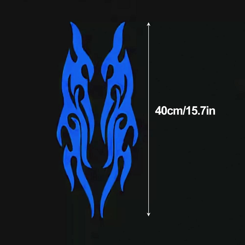 2 Stück Reflektierende Flammenform Motorradaufkleber Flammenaufkleber Wasserdichter Autoaufkleber Aufkleber Motorradzubehör Universal