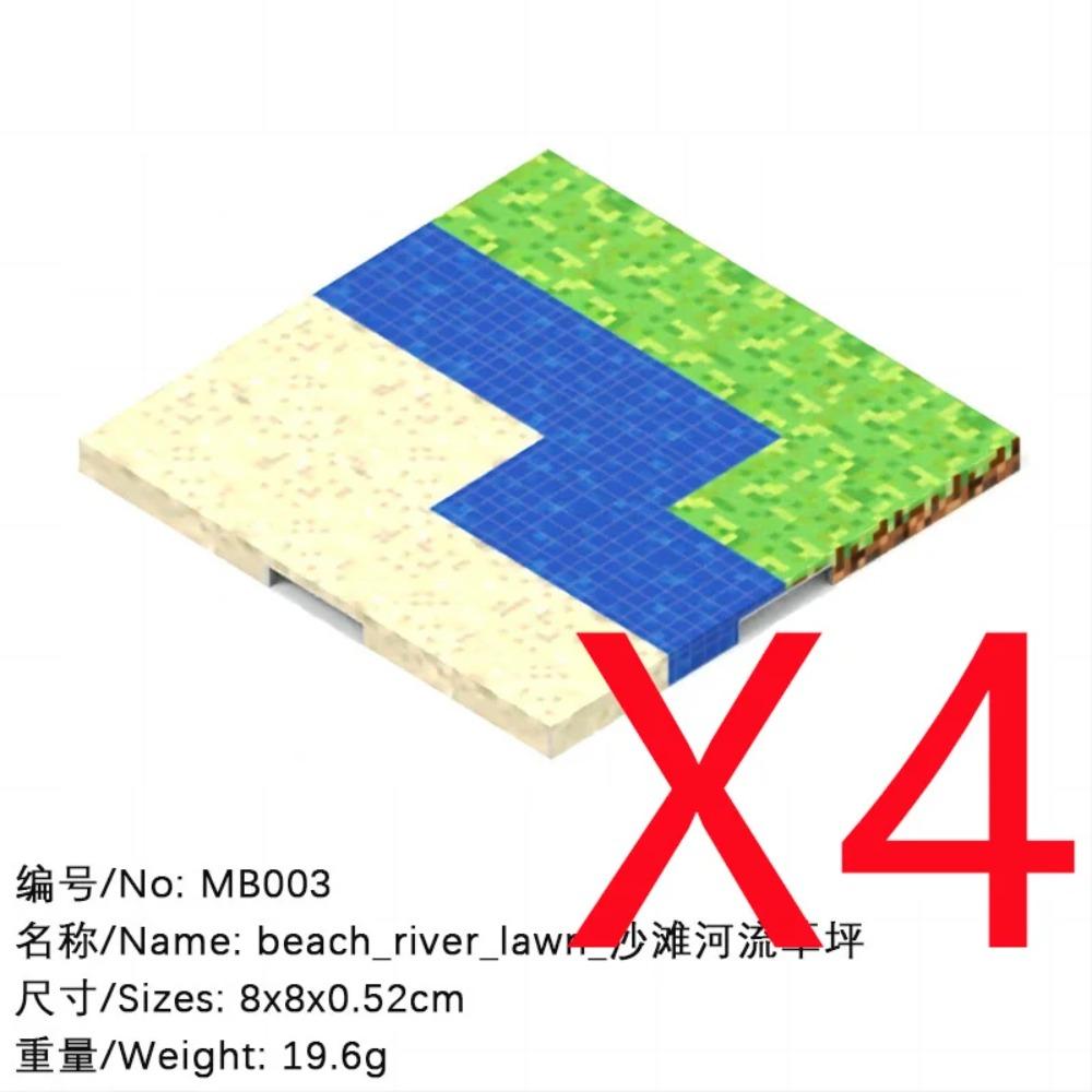 Animal Wheat Block Scene Building Mine World Magnetic Base Plate Magnetic Building Block Toys Children's Toys Gift DIY 2CM X045