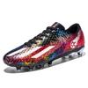 998 Football Shoes With Low Cut Leather Surface Camouflage Colorful Fashion Broken Nails Long Men Women's Training Nail Soles Sports Trendy