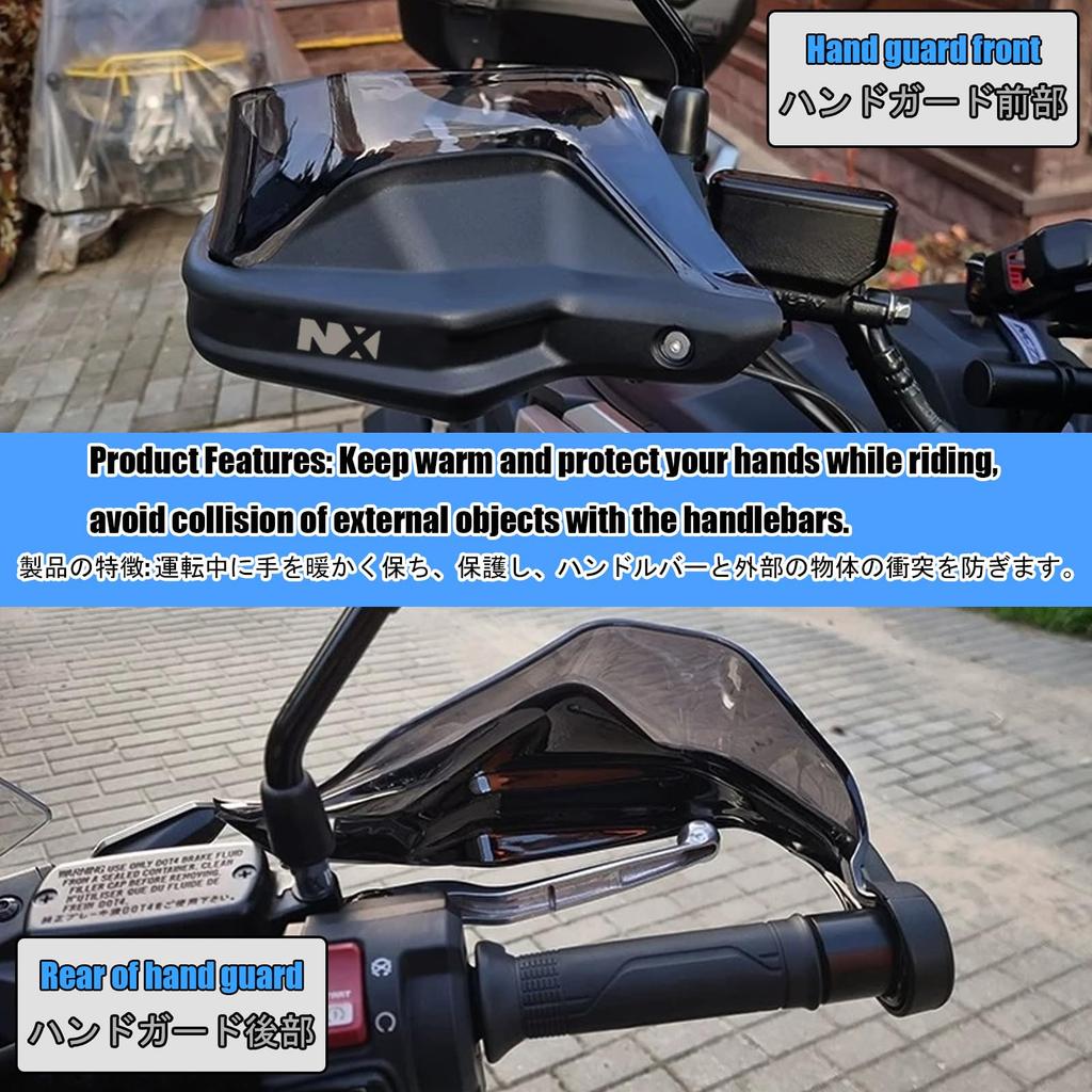HUANGCJCJ Motorcycle Modified Windshield Handguard Protective Cover for and NX500 Smoke Gray Color NX400, NX500, NX400, (2024-2025) - (Used)