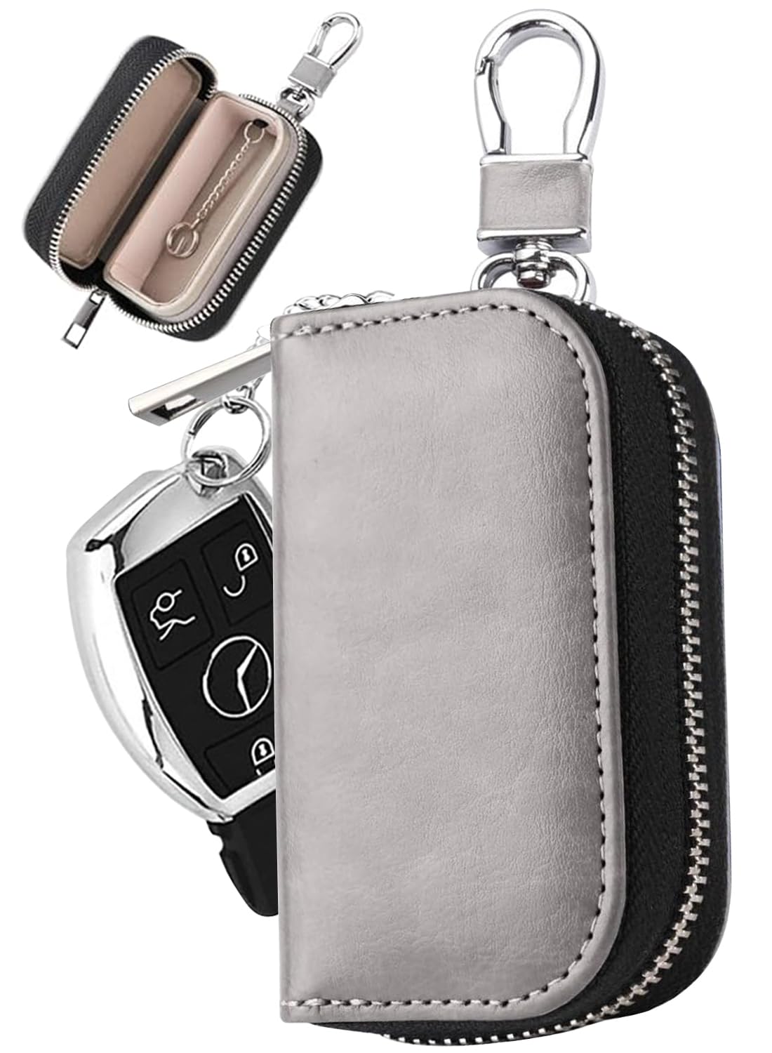 

Чехол для ключа CigaMaTe для защиты от ретрансляционной атаки, Смарт-ключ, Блокировка радиоволн, Автомобильные противоугонные товары, серый