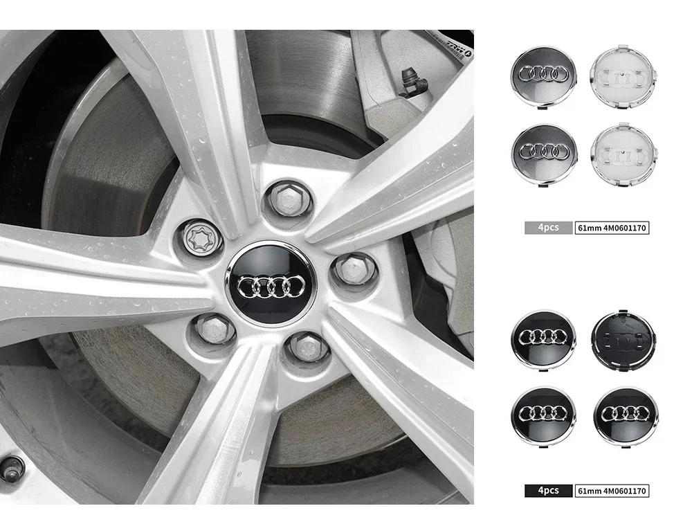 4pcs 60mm 61mm 68mm 69mm 135mm Car Styling R1 Wheel Center Cap Hub Covers Badge for A3 A4 A5 A6 A7 A8 S4 Auto Accessoriesv1