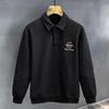 350G Heavy Polo Collar Long-Sleeved Sweater Men'S Loose Trendy Plus Size Top Men'S Lapel Casual Jacket