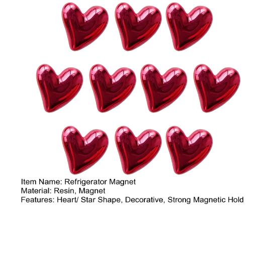 10Pcs Vintage Love Heart Refrigerator Magnet Star Shape Decorative Fridge Magnet Memo Notes Photo Holder for Home Kitchen Office