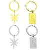Philippines Map Keychain Bag Pendant Titanium Steel Philippines Map Keyrings