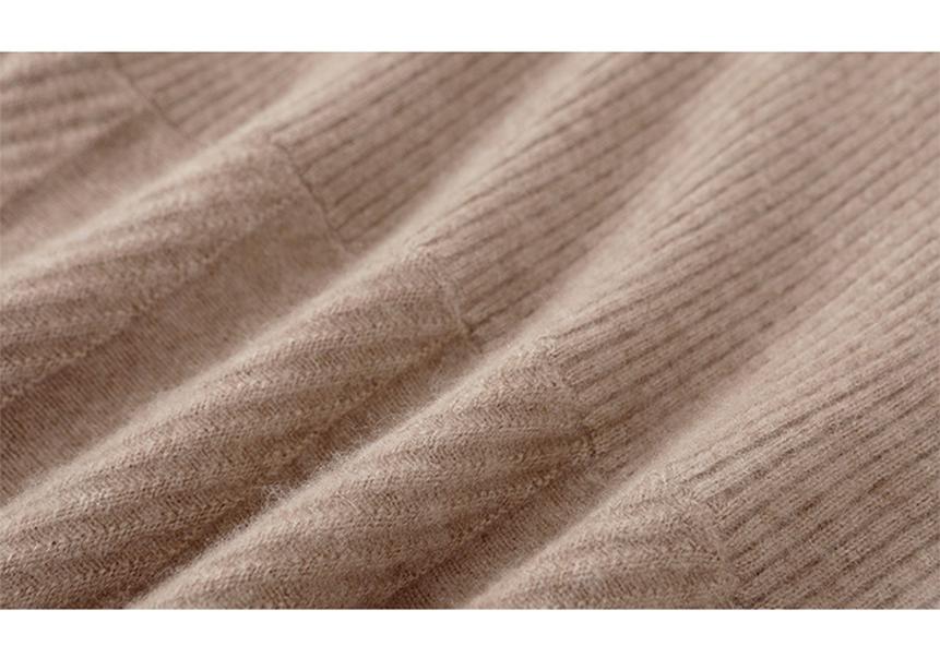 Women's Autumn Loose Merino Wool Crew Neck Sweater Dress Over-the-Knee