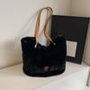 Women Plush Shoulder Bag Fluffy Furry Satchel Bag Large Capacity Fuzzy Purse Handbag for Work Travel Shopping