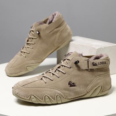 Winter New Shoes for Men Women Boots Leather Casual Sport Shoes Plush Outdoor Warm Lightweight Boots Unisex Big Size 34-50