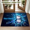 Crystal Velvet Square Rug Custom NameBIRMINGHAM CITY Pattern Non Slip Home Floor Decor Rug