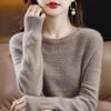 Grace Comfort Autumn Winter Female Mock-Neck Cashmere Merino Wool Twisted Sweater Women Knitted Pullover Fashion Loose ClothingTops