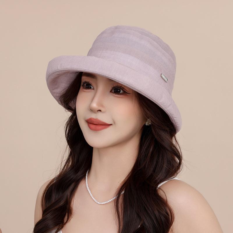 Summer Ladies Mesh Sun Hat With Wide Brim For Outdoor Sun Protection