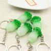 5pcs Chinese Cabbage Keychains Simulated Vegetable Grape Pendant Key Chain Car Keyring for Bag Purse Jewelry Accessory