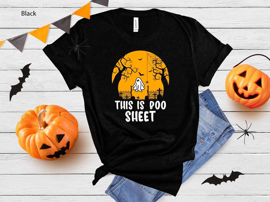 Funny Halloween Ghost T-Shirt | 'This Is Boo Sheet' Tee