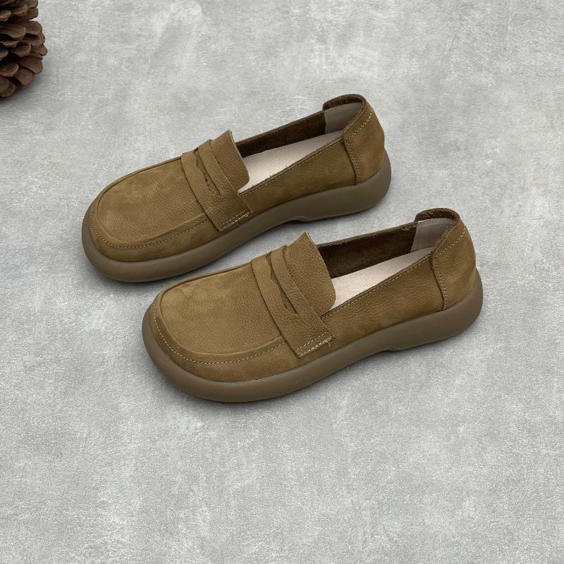 New Style Oversized Single Shoes, Round Toe, Flat Bottom, Soft Shoes, Women's Shoes