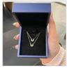 S925 Sterling Silver U-shaped Horseshoe Necklace, Light Luxury Simple 18K Gold Clavicle Chain, Delicate Full Diamond Design for Women