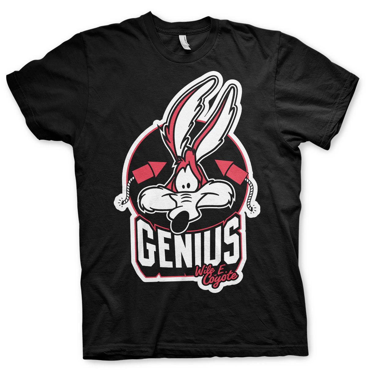 Officially Licensed Looney Tunes Wile E.Coyote Genius Men s T-Shirt (S-XXL)- XXXL