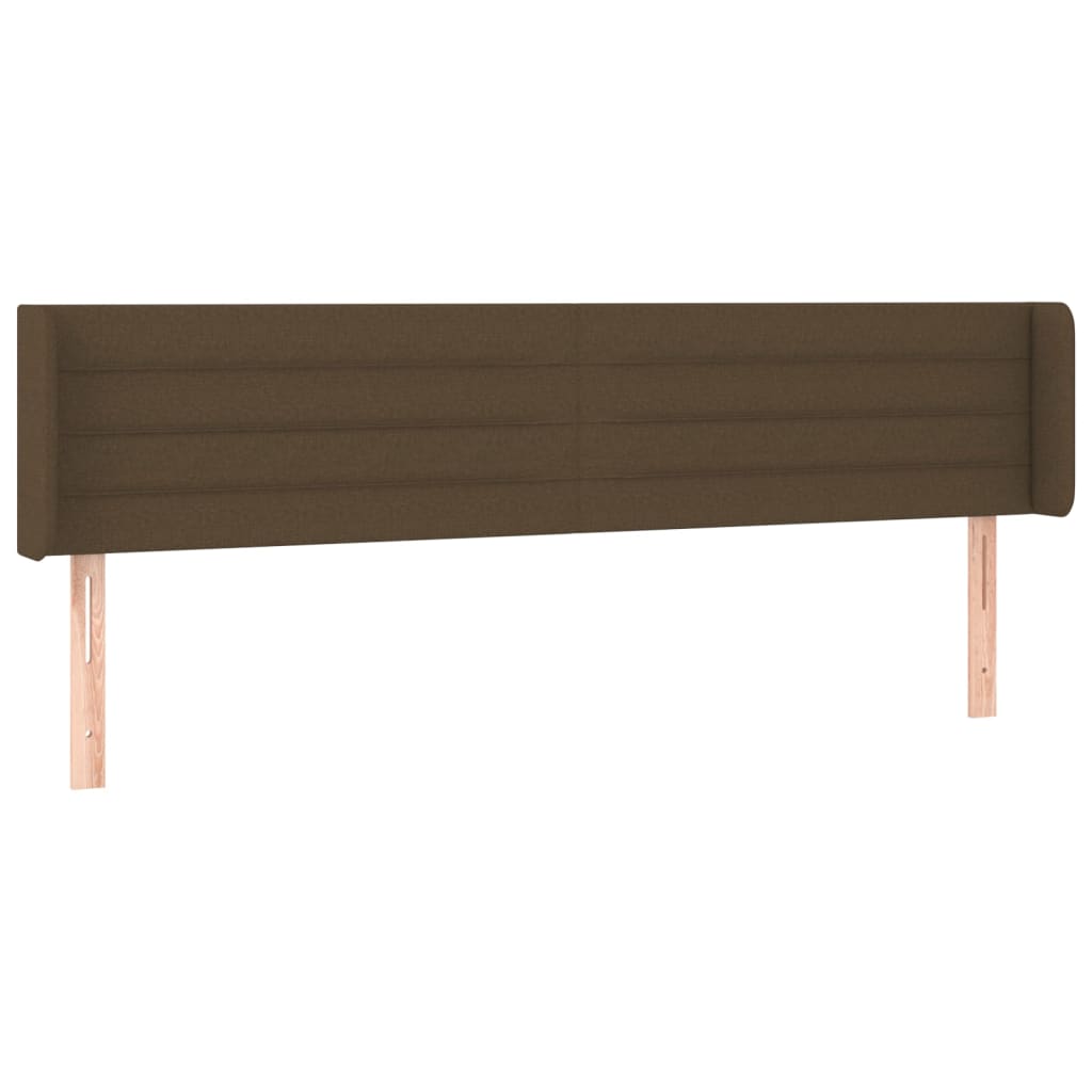 Vidaxl Zagłówek Do Łóżka Z Led, Ciemnobrązowy, 203X16X78/88Cm, Tkanina