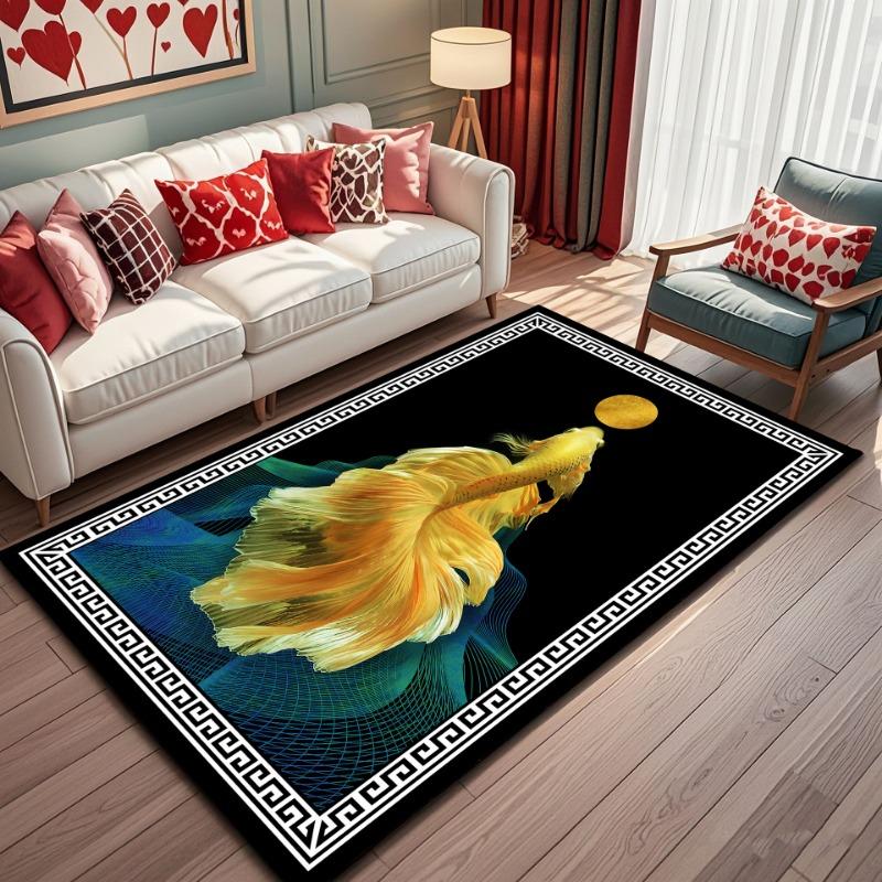 New Chinese Elegant Living Room Rug Luxurious Non-Slip Sofa Mat Bedroom Full Coverage Carpet Traditional Home Decor Floor Mat