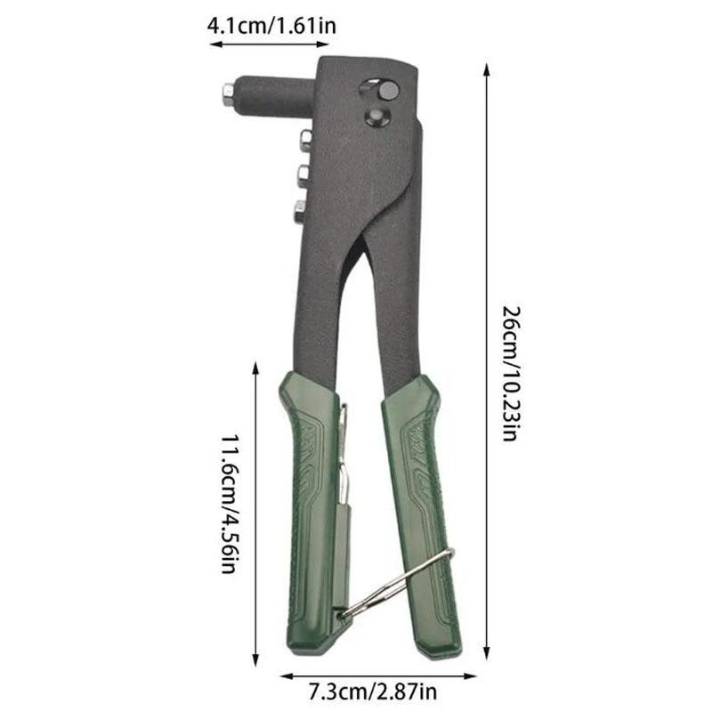 Hand Riveter Heavy Duty 9.5 Inch Hand Rivet Kit Professional Gadgets Drill Bit Set Rivnuts Assortment Riveting Supplies For