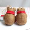 Brown Bear Pendant Keychain Felt Animal Charm Keyring Stylish Backpack Ornament Fashionable Accessory for Bags and Keys