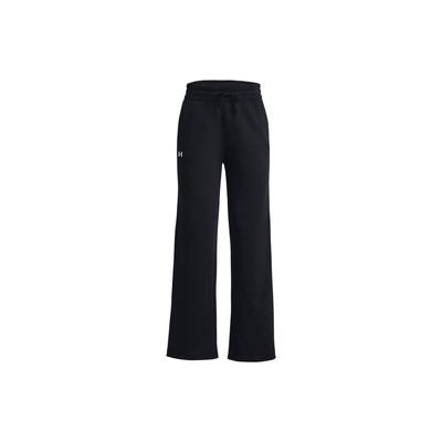 Solid Color Elastic Waist Straight Leg Casual Pants Women Bottoms Black 1381847-001