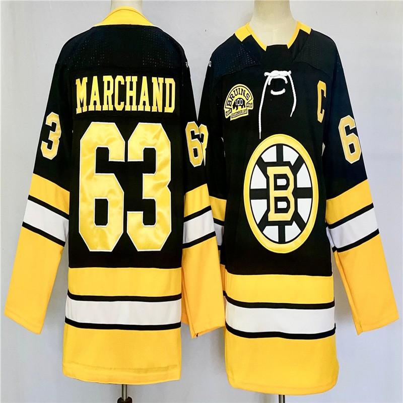 Boston Bruins NHL Hockey Jersey Uomo Cotone Sportswear Fan del Ghiaccio Abbigliamento Autunnale