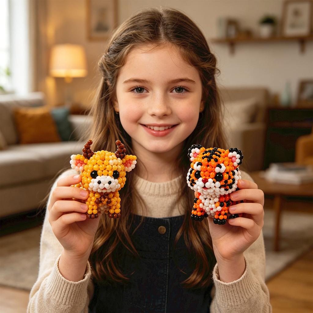 Kit Animale con Perline Fai da Te Set Artigianale 3D Fatto a Mano per Assemblaggio Creativo Giocattolo Educativo per Bambini e Adulti Adatto per Decorazione Domestica e di Classe