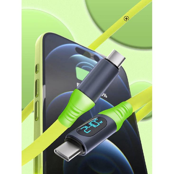 240W Super Fast Charging Cables 6A PD Type C Digital Display High-speed Data Transfer Cord USB Type-c To C Wire For IPhone 17Pro