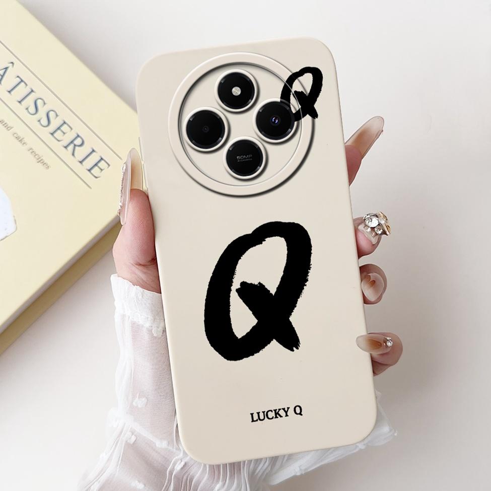 Cover For Redmi 14C 14R Case Simple Fashion A-Z Letter Pattern Design Silicon Shockproof Funda For Xiaomi Poco C75 4G Back Cover