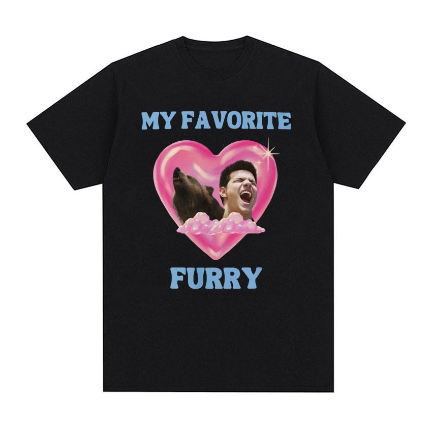 Jacob Black Is My Favorite Furry Twilight Meme T Shirt unisex unisex Fashion Aesthetic Tshirts Casual 100% Cotton T-shirt Streetw... S