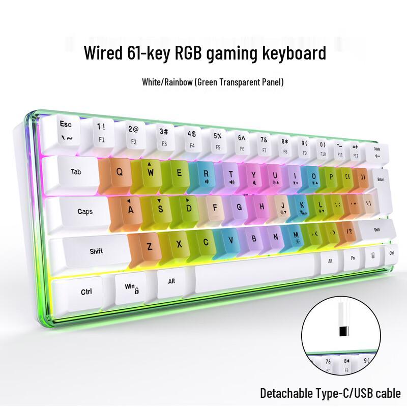 OLOEY K401 61-Key RGB Wired Gaming Keyboard