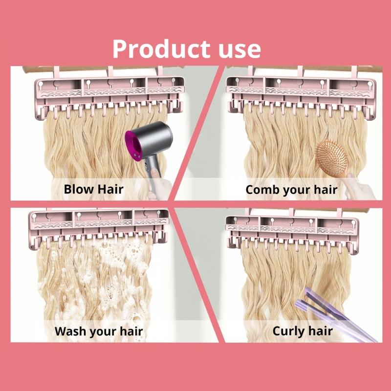 Hair Extension Holder Wigs Display Stand Hair Extension Organizers Wigs Rack Wigs Holder Practical Hair Styling Tool