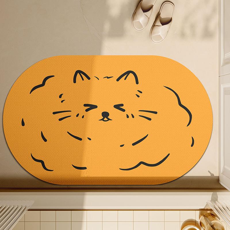 

Simple Wind Bathroom Soft Diatom Mud Floor Mat Kitten Bathroom Toilet Toilet Absorbent Bathroom Floor Mat Anti-slip Dry Foot Mat 40 * 60cm