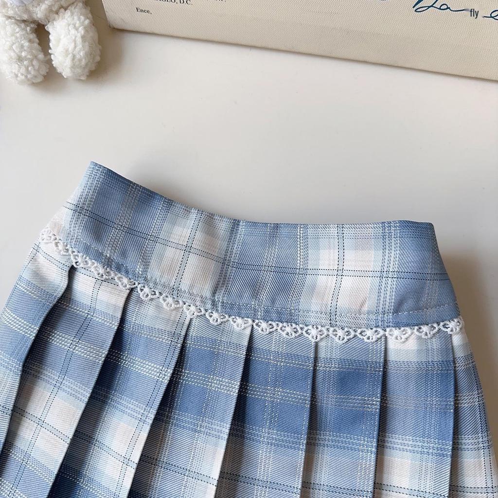 Girls' Cartoon Puppy Two-Piece Set: Shirt & Pleated Skirt with Tie - Mori Girl Style