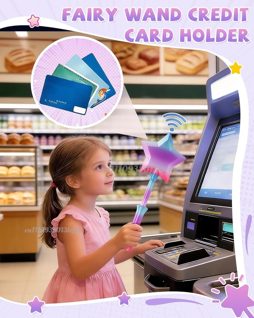 Credit Card Wand, 3D Printed Tap To Pay Wand, Magical Star Wands Contactless Payment Card Holder For Card Payment