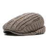 Autumn and Winter Knitted Woolen Hats Beret Caps Women Versatile Forward Hats Ear-protecting and Fleece Warm Men's Baseball Caps
