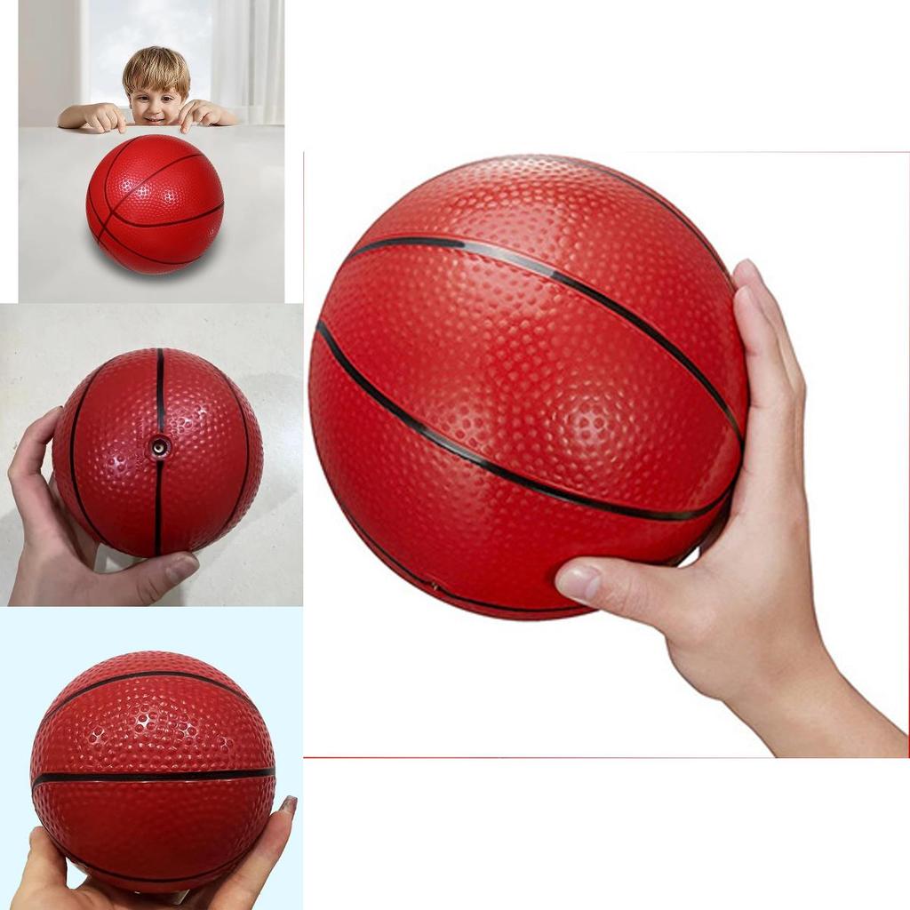 Soft Pvc Infant Baby Grabbing Small Basketball Inflatable Elastic Toy Ball 12cm For Children