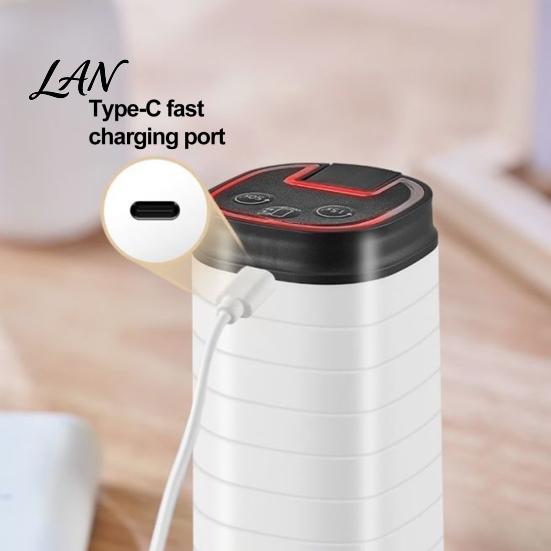 Foldable Drinking Water Pump Electric Dispenser Pump, Rechargeable Portable Bottle Top for 5 Lightweight Desktop Gallon Bottles, Spout Automatic Home